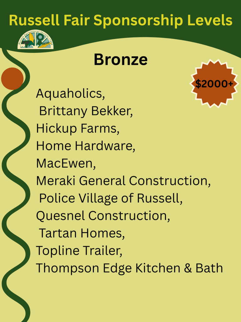 Russell Fair Sponsorship Levels Bronze (3)