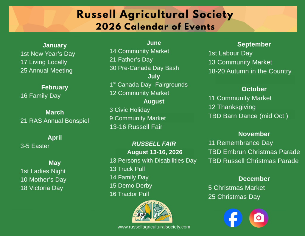 Calendar of events pg 2